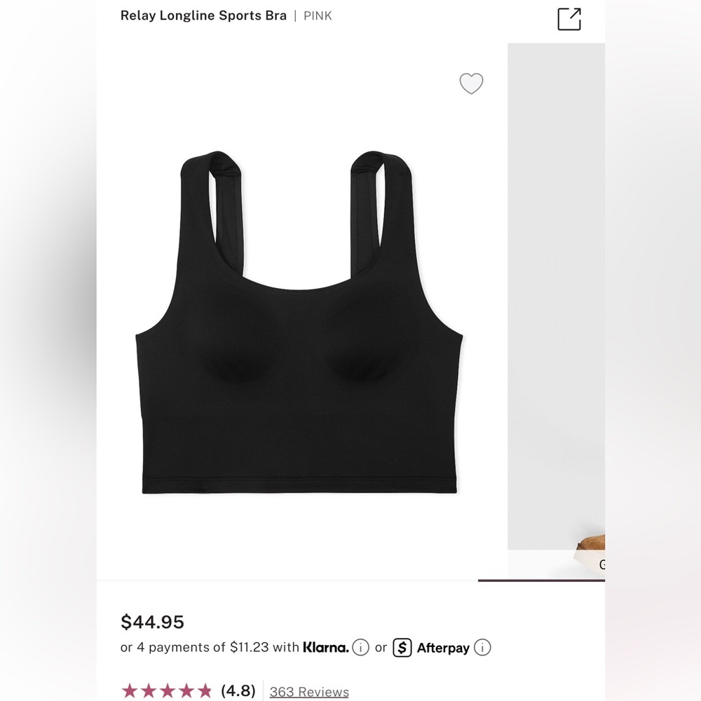 PINK Relay Longline Sports Bra